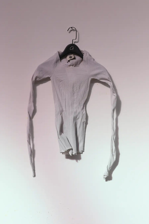 Marc Le Bihan Silk Shrink Classic Long Sleeve Base Top 26900 Series Handmade in France MLB-26900-BCL Glacier Blue